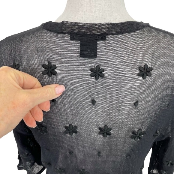 Vivienne Tam “Sheer Beauty” Embroidered Maxi Dress Size S/L Black - Picture 14 of 14